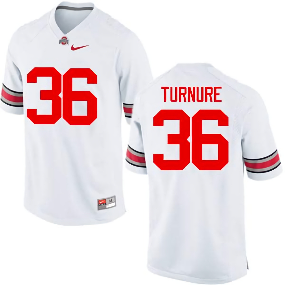 Zach Turnure Ohio State Buckeyes Men's NCAA #36 Nike White College Stitched Football Jersey XVK0556CE